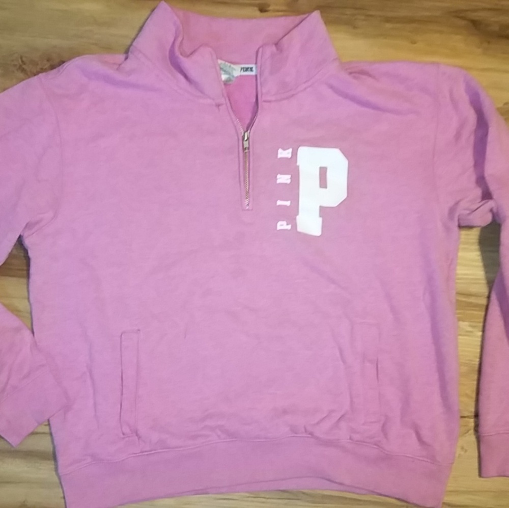 Victoria secret pink size large half zip